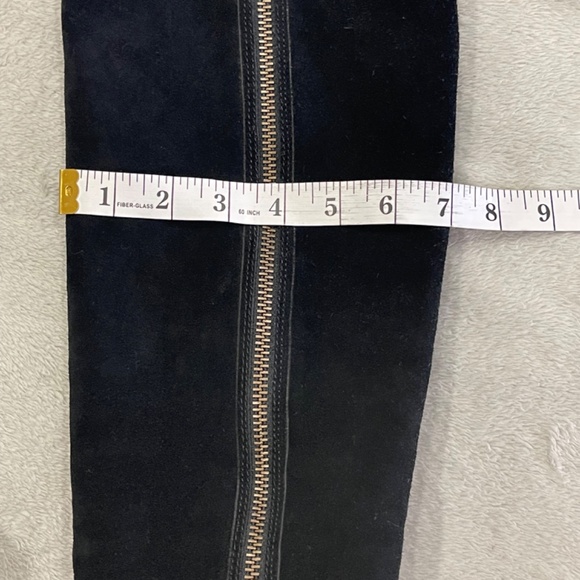 Coach Black Suede Therese Fringe Knee High Boots Size 7 - Picture 6 of 12